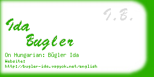 ida bugler business card